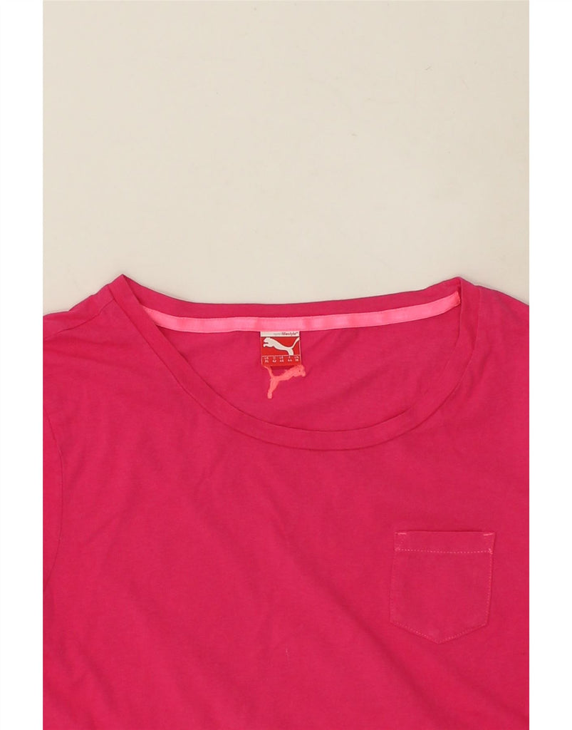 PUMA Womens T-Shirt Top UK 16 Large Pink | Vintage Puma | Thrift | Second-Hand Puma | Used Clothing | Messina Hembry 