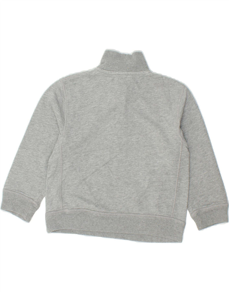 GAP Boys Zip Neck Sweatshirt Jumper 4-5 Years XS Grey Cotton Vintage Gap and Second-Hand Gap from Messina Hembry 