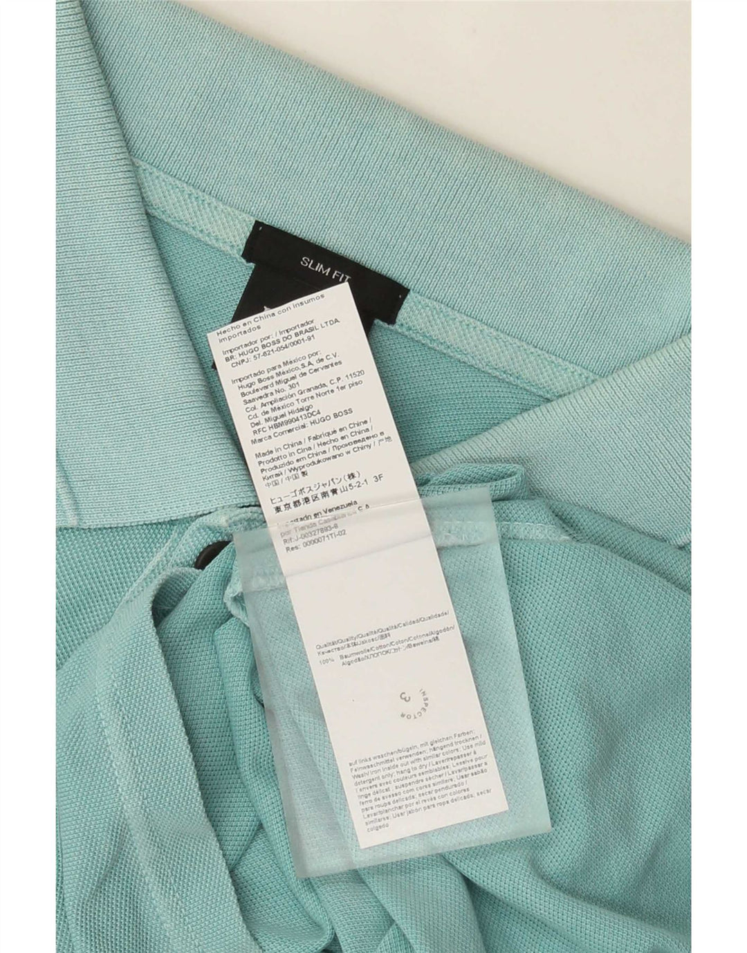Hugo Boss Mens Slim Fit Polo Shirt Medium Green Cotton