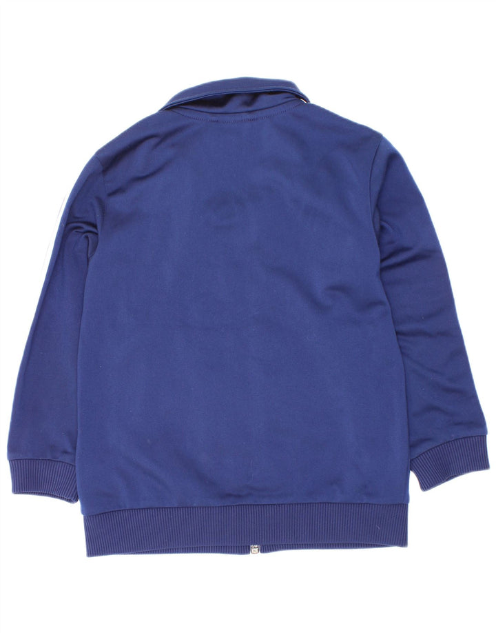 Adidas Boys Tracksuit Top Jacket 3-4 Years Navy Blue Polyester