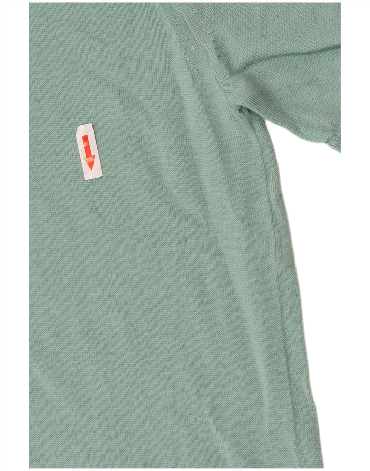 Reiss Mens Polo Shirt Medium Green Wool