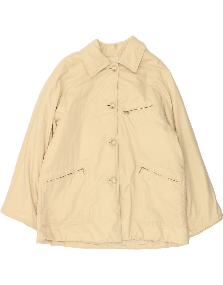 MAX MARA Womens Weekend Oversized Overcoat UK 14 Large Beige Polyester Vintage Max Mara and Second-Hand Max Mara from Messina Hembry 