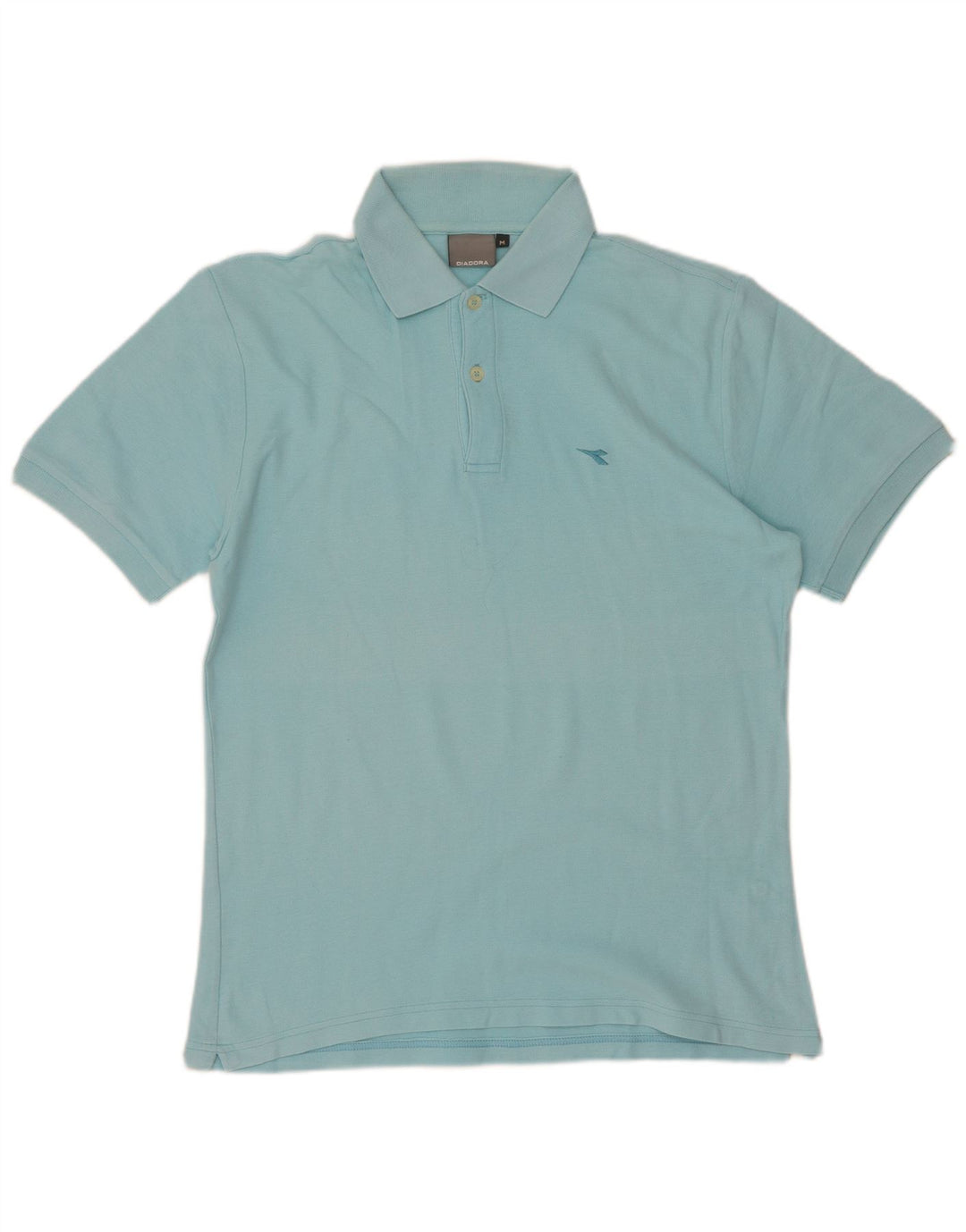 Diadora Mens Polo Shirt Medium Blue Cotton