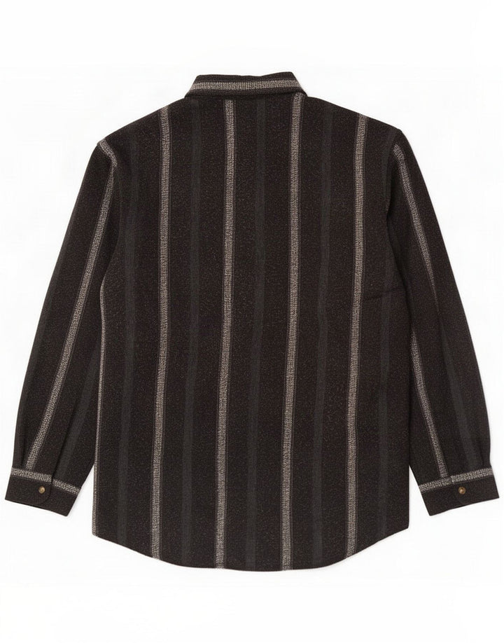 Vintage Mens Shirt XL Grey Striped