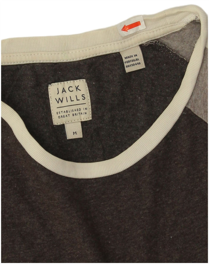 Jack Wills Mens T-Shirt Top Medium Black Colourblock Cotton