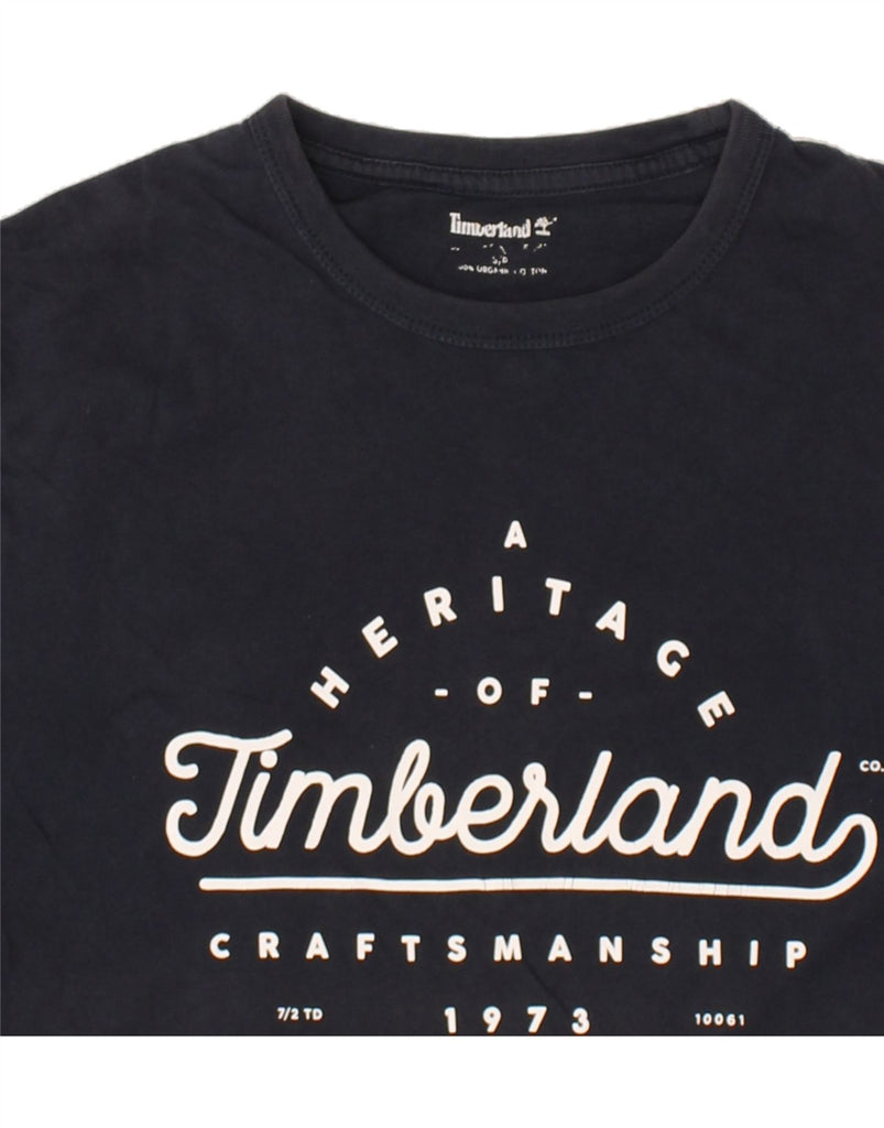 TIMBERLAND Mens Graphic T-Shirt Top Small Black Cotton | Vintage Timberland | Thrift | Second-Hand Timberland | Used Clothing | Messina Hembry 