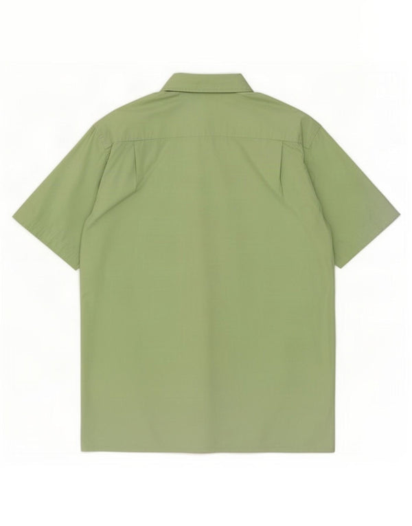 Diesel Mens Short Sleeve Shirt Medium Green Cotton
