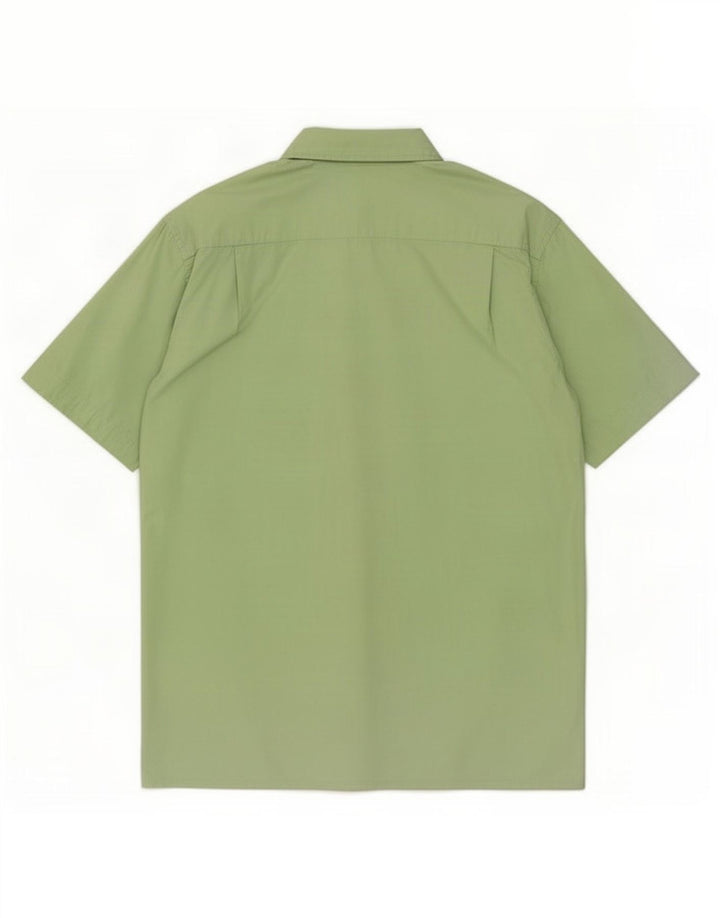 Diesel Mens Short Sleeve Shirt Medium Green Cotton