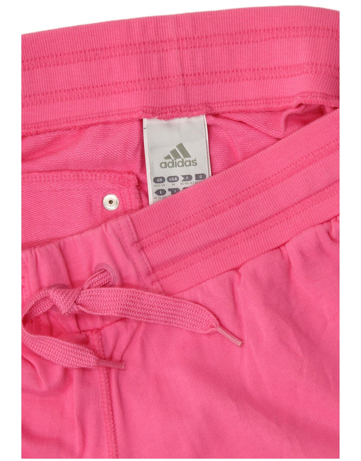 Adidas Womens Bermuda Sport Shorts UK 12/14 Medium Pink Cotton