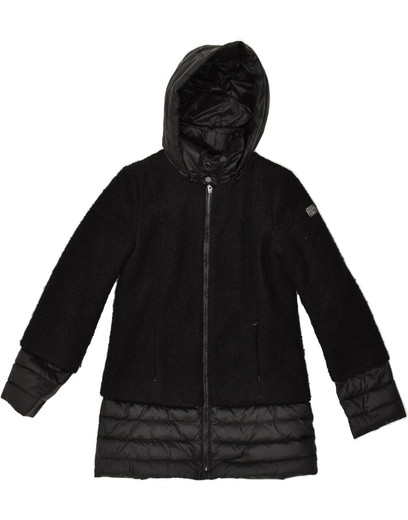 LIU JO Girls Hooded Padded Coat 13-14 Years Black Wool | Vintage Liu Jo | Thrift | Second-Hand Liu Jo | Used Clothing | Messina Hembry 