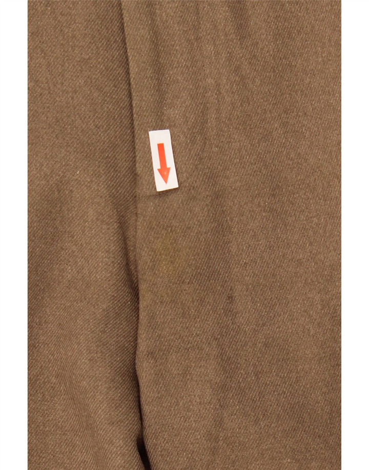 Marks & Spencer Mens Regular Fit Chino Trousers W42 L29 Brown Polyester