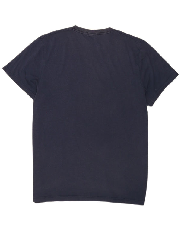 Abercrombie & Fitch Mens Muscle Graphic T-Shirt Top 2XL Navy Blue Cotton