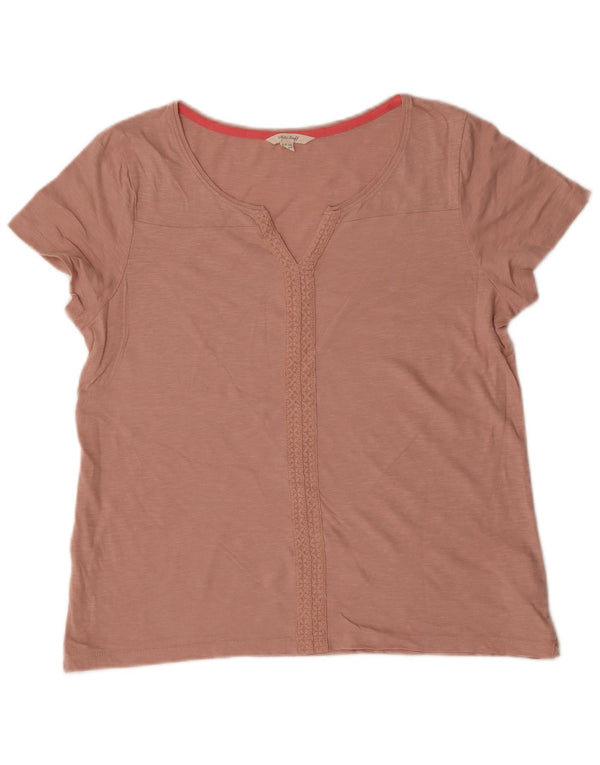 White Stuff Womens T-Shirt Top UK 16 Large  Pink Cotton