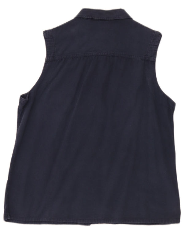 Murphy & Nye Womens Marine Heritage Sleeveless Shirt UK 16 Large Navy Blue
