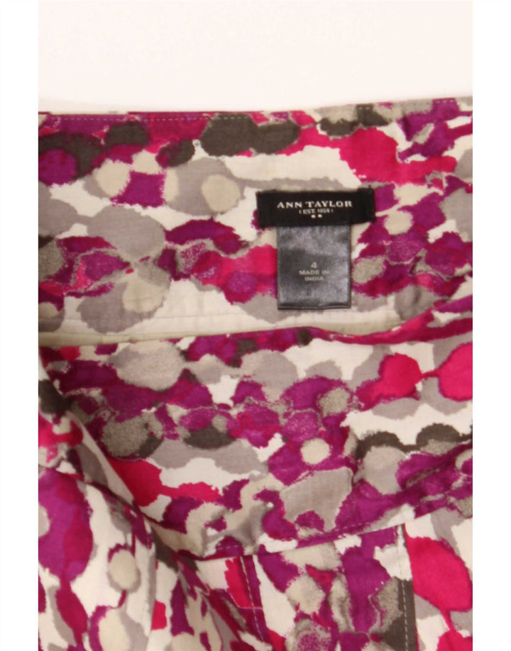 Ann Taylor Womens Abstract Pattern Mini Skirt US 4 Small W30 Multicoloured
