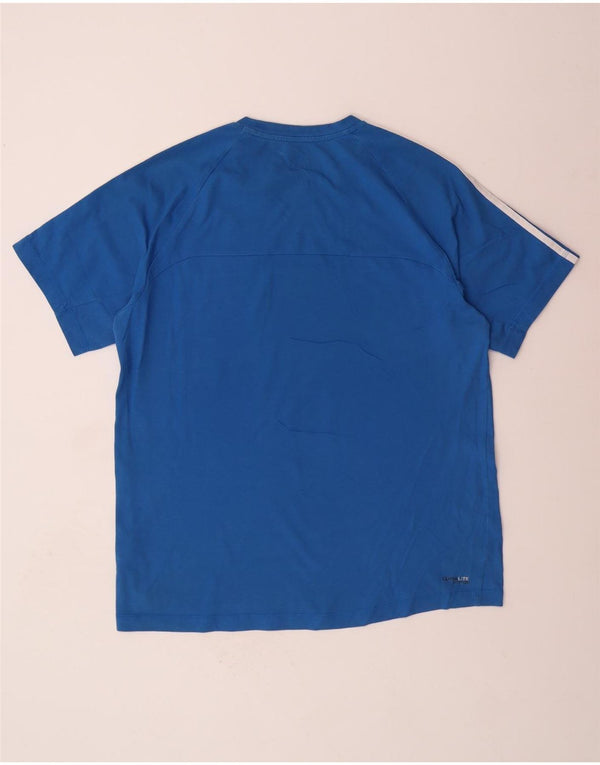 ADIDAS Mens Climalite T-Shirt Top Large Blue Cotton