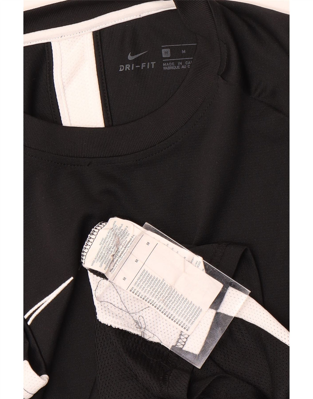 Nike Mens Dri Fit T-Shirt Top Medium Black Polyester