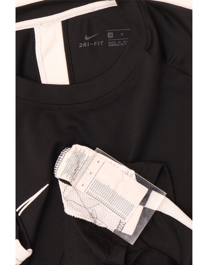 Nike Mens Dri Fit T-Shirt Top Medium Black Polyester