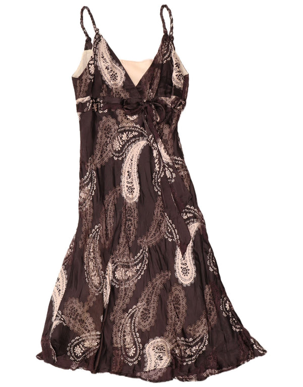 Phase Eight Womens Sleeveless Maxi Dress UK 18 XL Grey Paisley Viscose
