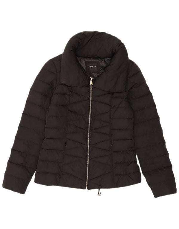 Guess Womens Padded Jacket UK 10 Small Black Polyester