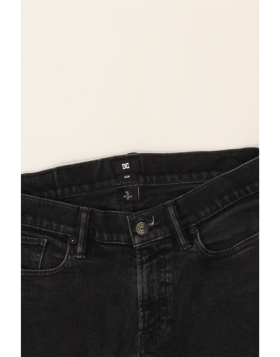 DC Womens Slim Jeans W31 L30 Black Cotton Vintage DC and Second-Hand DC from Messina Hembry 