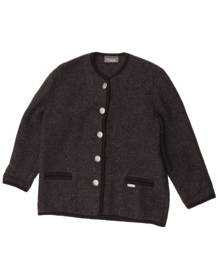 Wesenjak Womens 5 Button Blazer Jacket UK 18 XL  Grey Flecked New Wool