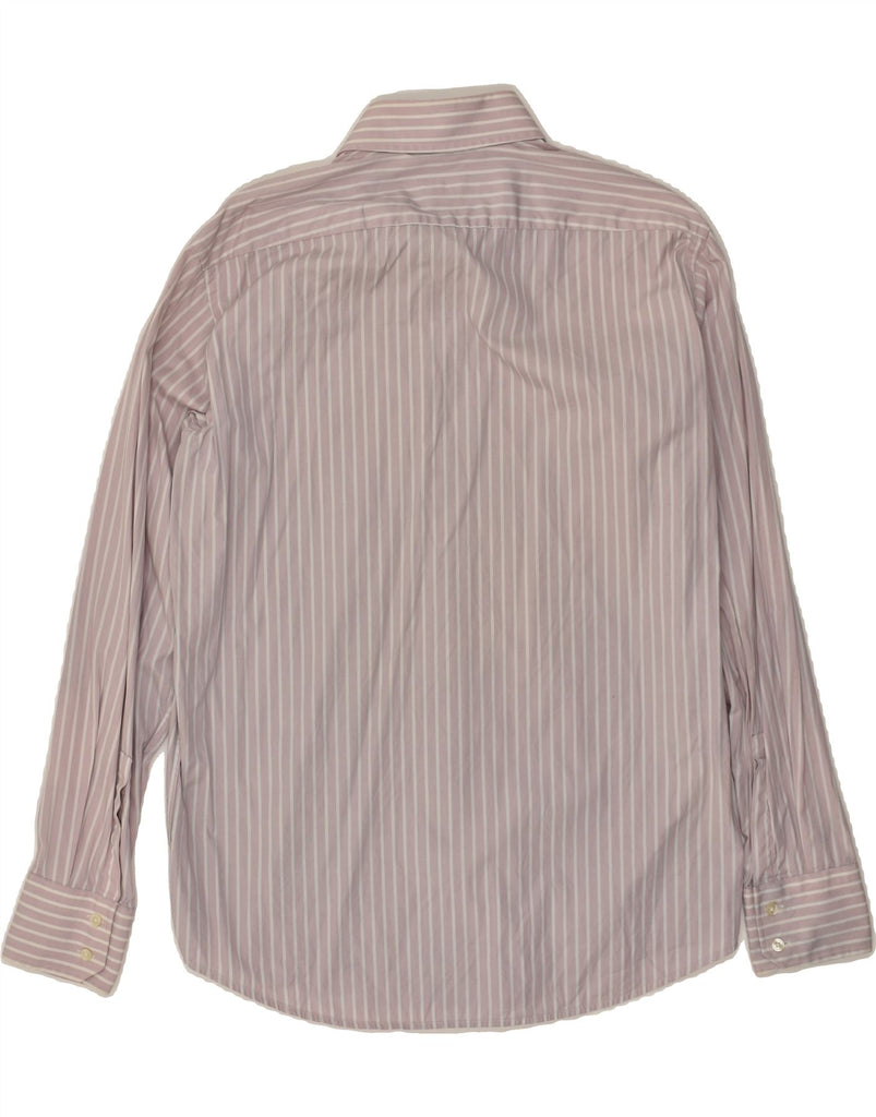 HUGO BOSS Mens Shirt Size 16 1/2 42 Large Purple Pinstripe | Vintage Hugo Boss | Thrift | Second-Hand Hugo Boss | Used Clothing | Messina Hembry 