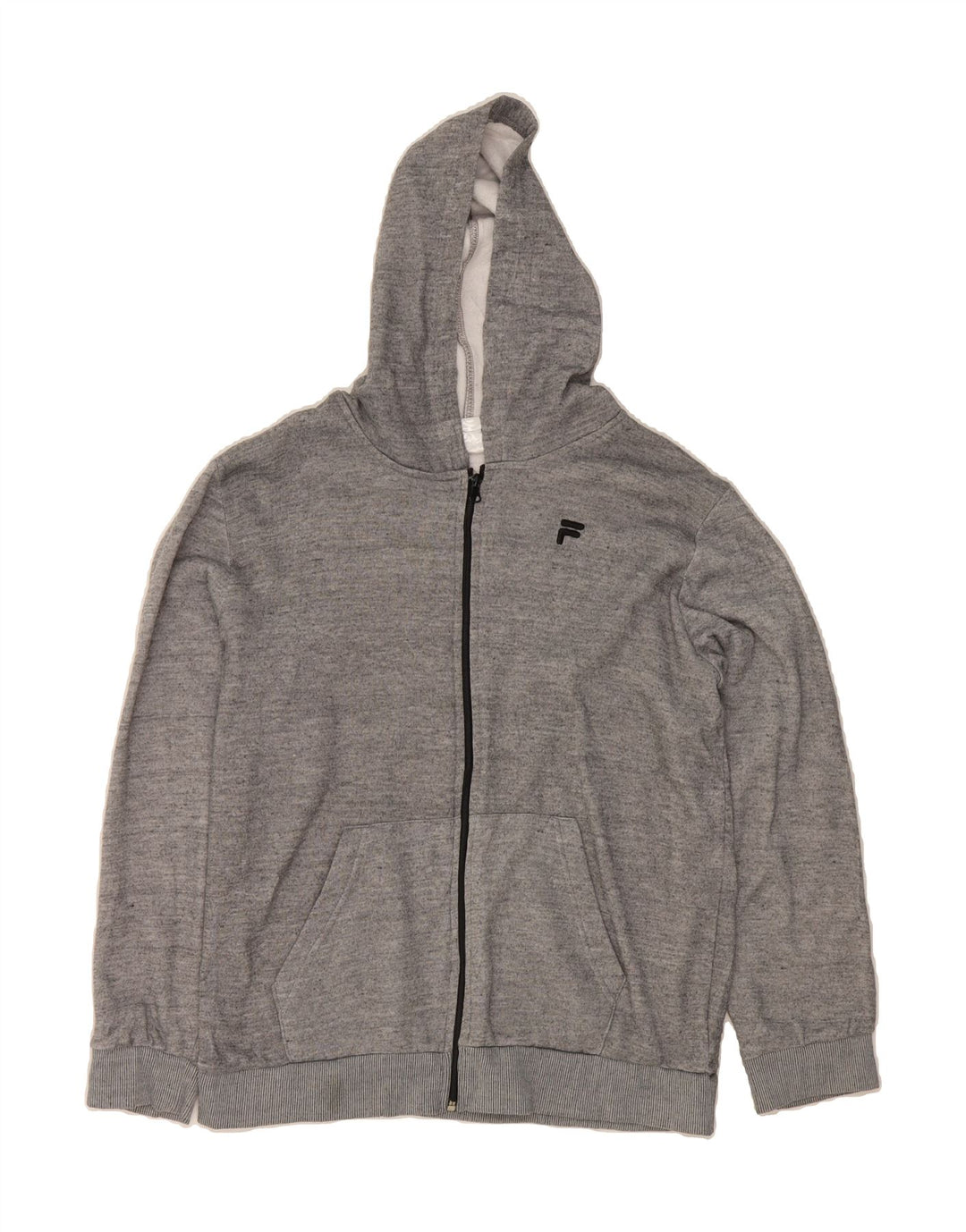 FILA Boys Zip Hoodie Sweater 15-16 Years XL Grey Polyester Vintage Fila and Second-Hand Fila from Messina Hembry 