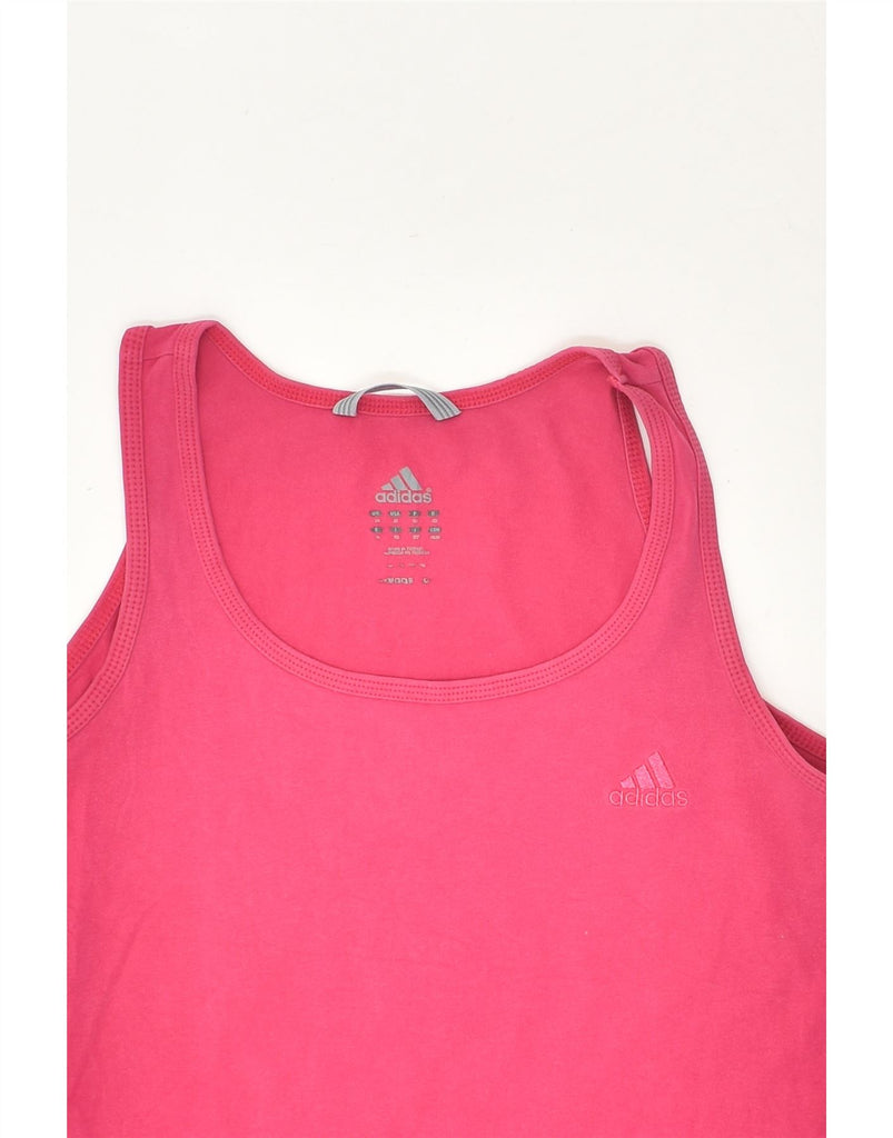 ADIDAS Womens Vest Top UK 14 Medium Pink | Vintage Adidas | Thrift | Second-Hand Adidas | Used Clothing | Messina Hembry 