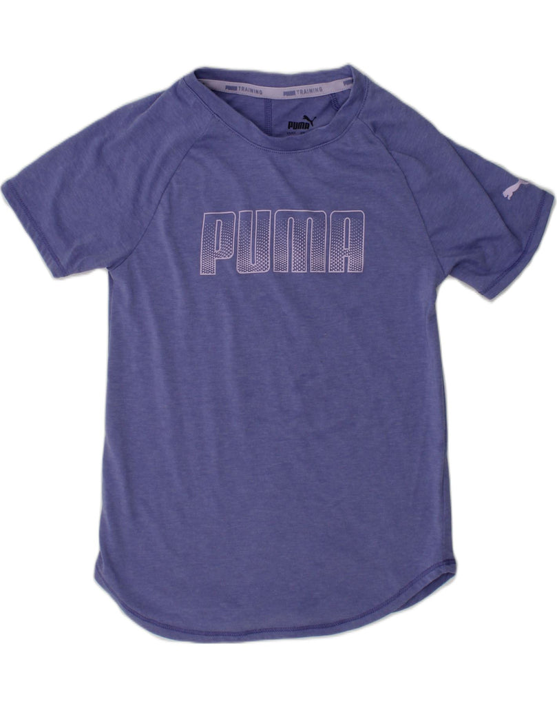 PUMA Girls Graphic T-Shirt Top 9-10 Years Purple | Vintage Puma | Thrift | Second-Hand Puma | Used Clothing | Messina Hembry 