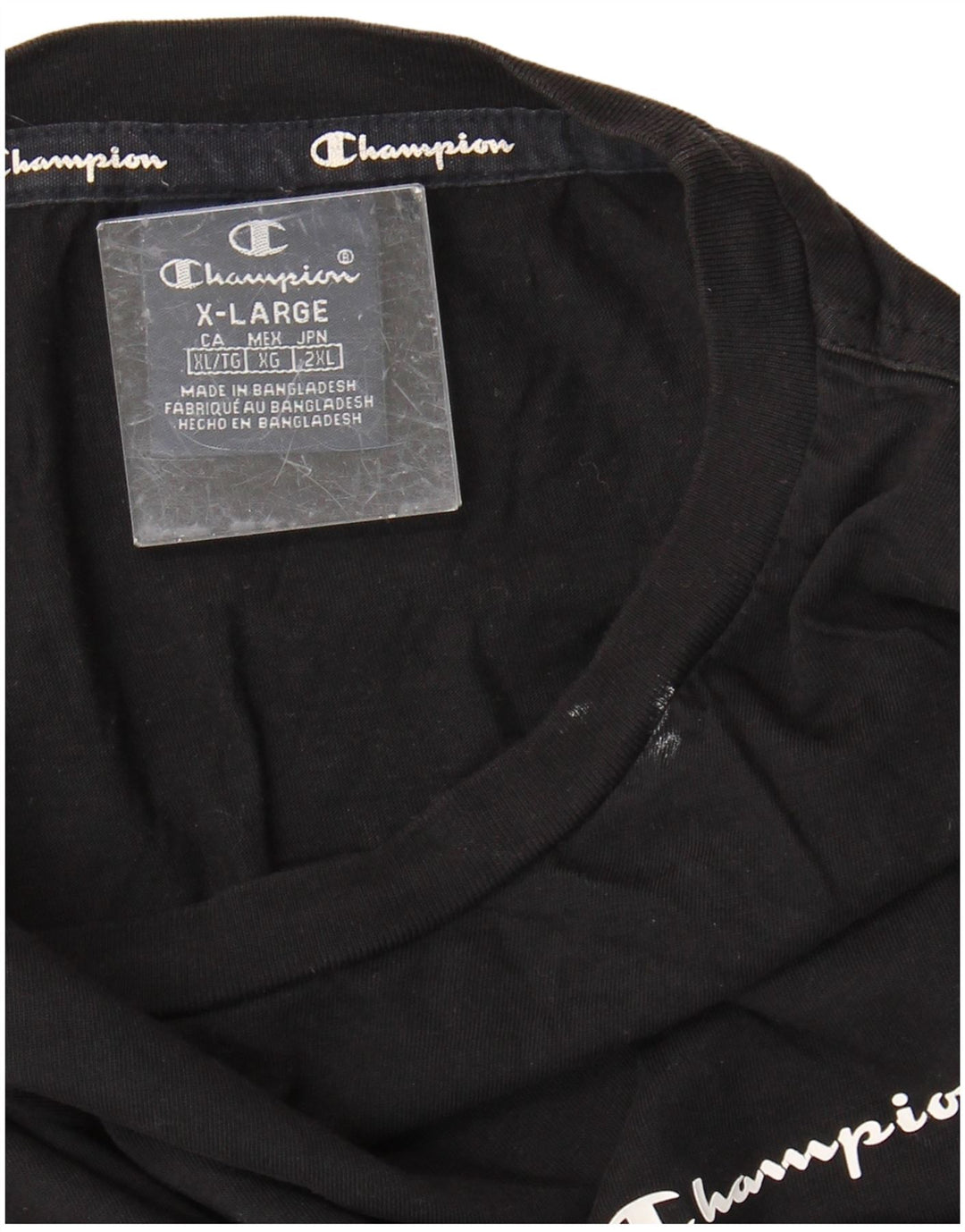 CHAMPION Mens T-Shirt Top XL Black