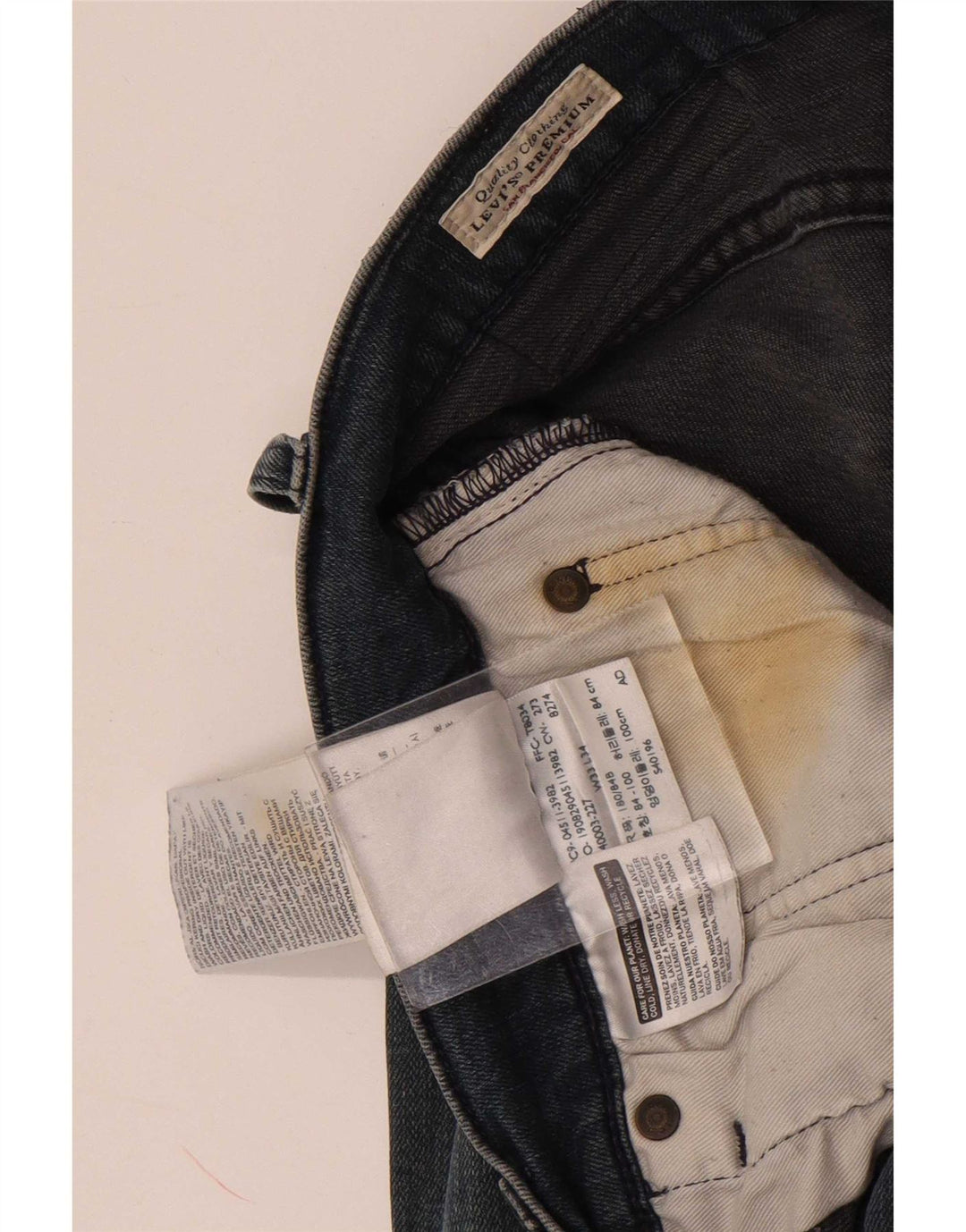Levi's Mens Slim Jeans W33 L34 Blue Cotton
