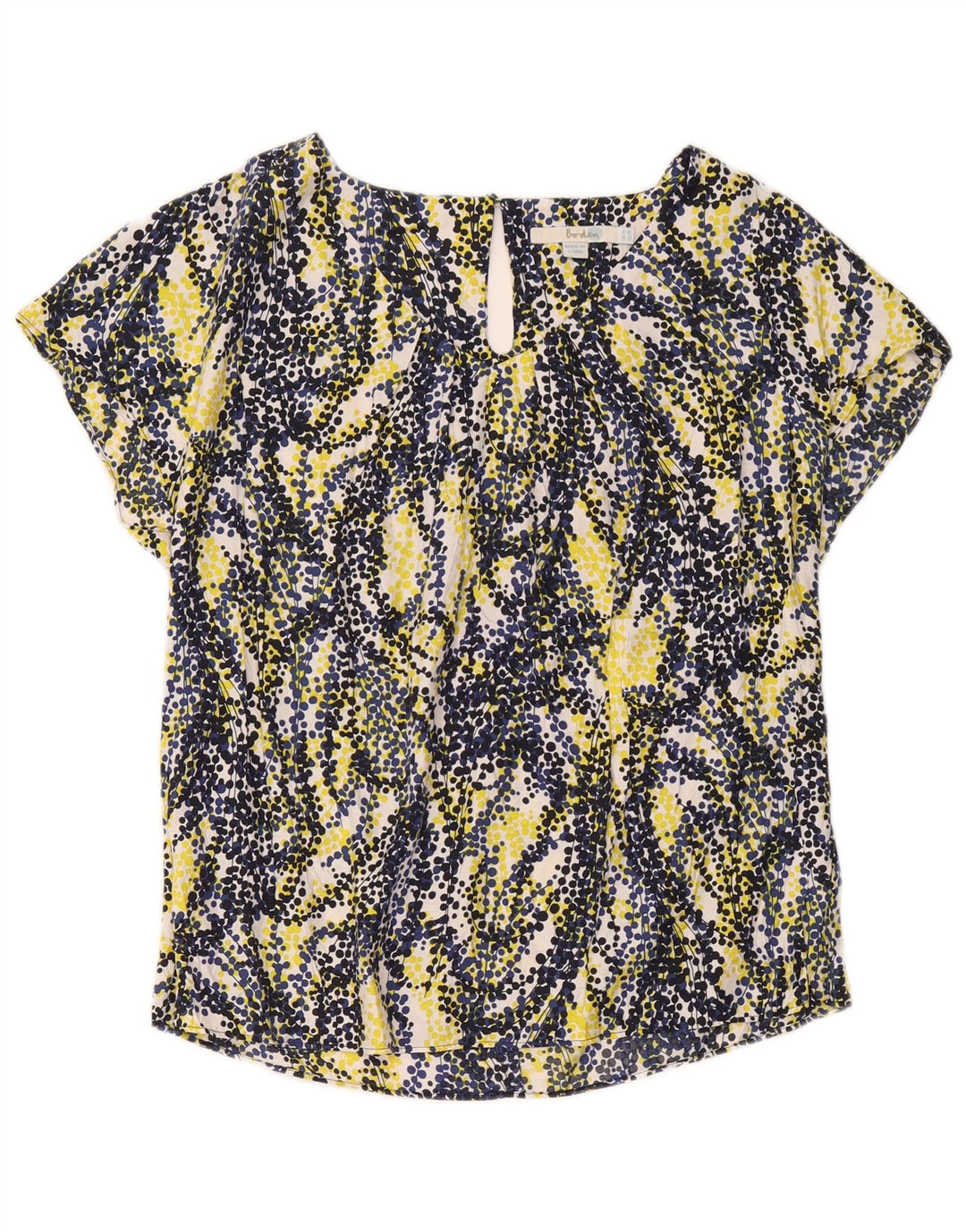 Boden Womens Blouse Top UK 14 Large Multicoloured Spotted Viscose