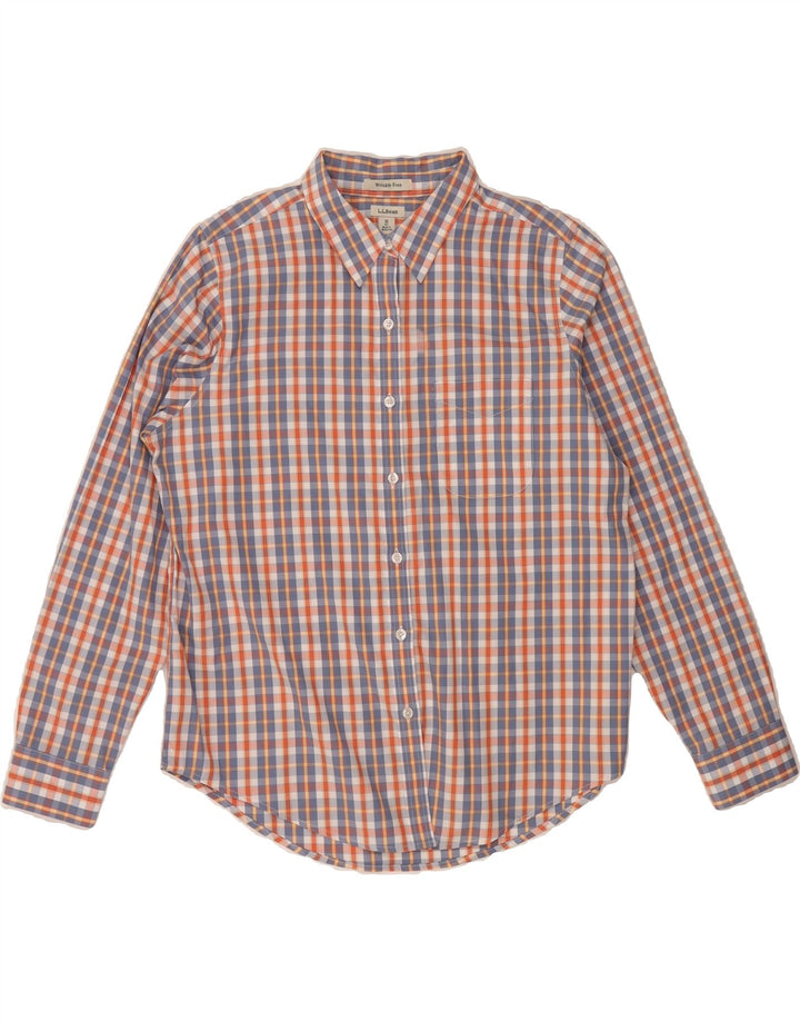 L.L.BEAN Womens Shirt UK 14 Medium Blue Check Cotton Vintage L.L.Bean and Second-Hand L.L.Bean from Messina Hembry 