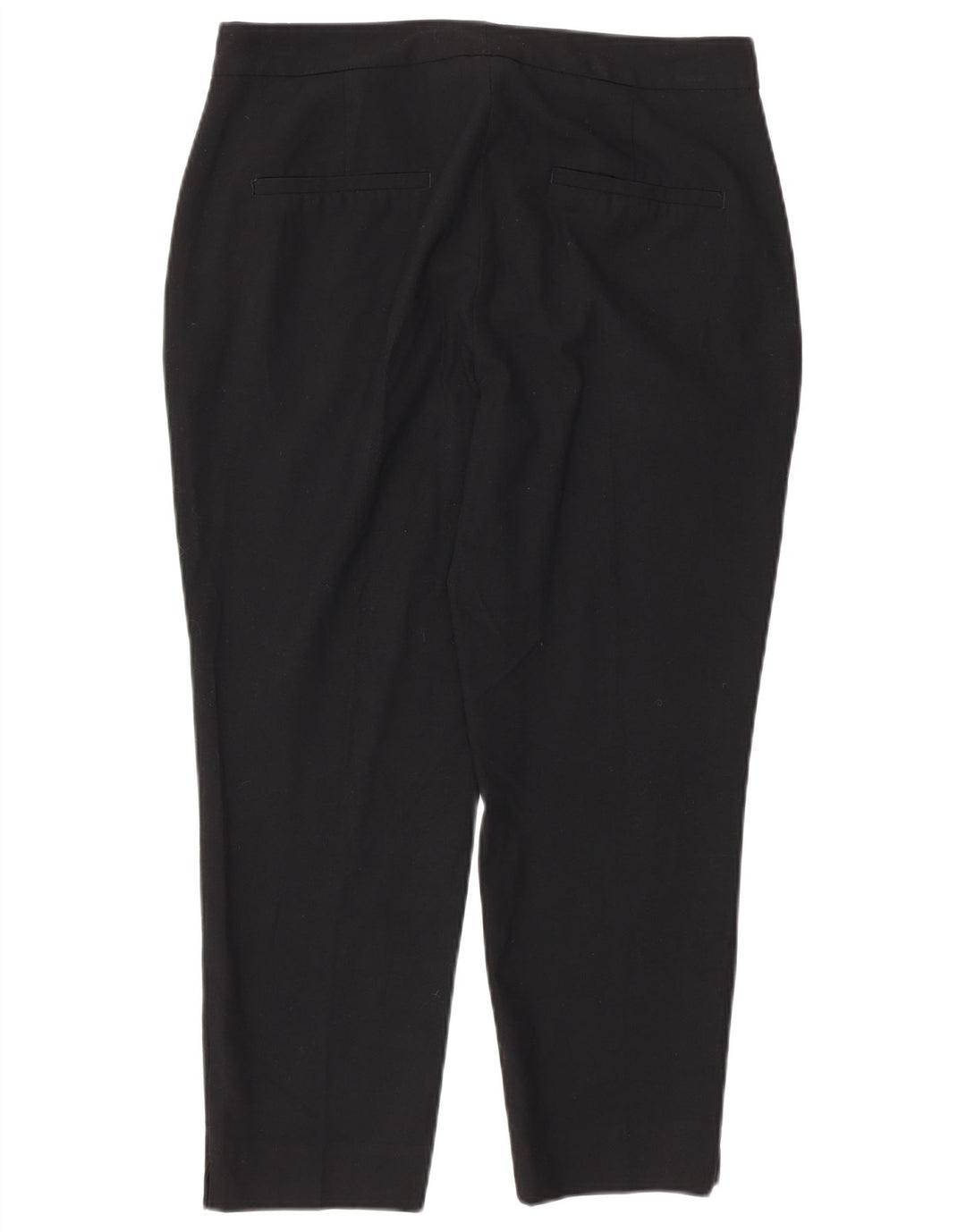 Zara Womens Cropped Trousers EU 38 Small W28 L23 Black