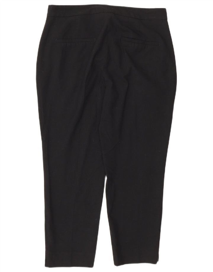 Zara Womens Cropped Trousers EU 38 Small W28 L23 Black