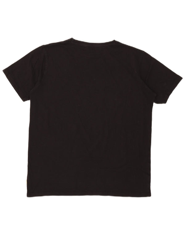 Stanley Mens Originals Graphic T-Shirt Top IT 54 XL Black Cotton