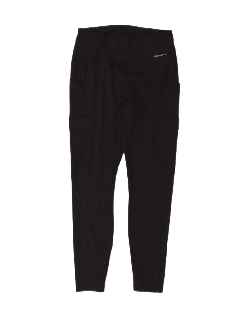 EDDIE BAUER Womens Cargo Leggings UK 12 Medium  Black Polyester Vintage Eddie Bauer and Second-Hand Eddie Bauer from Messina Hembry 