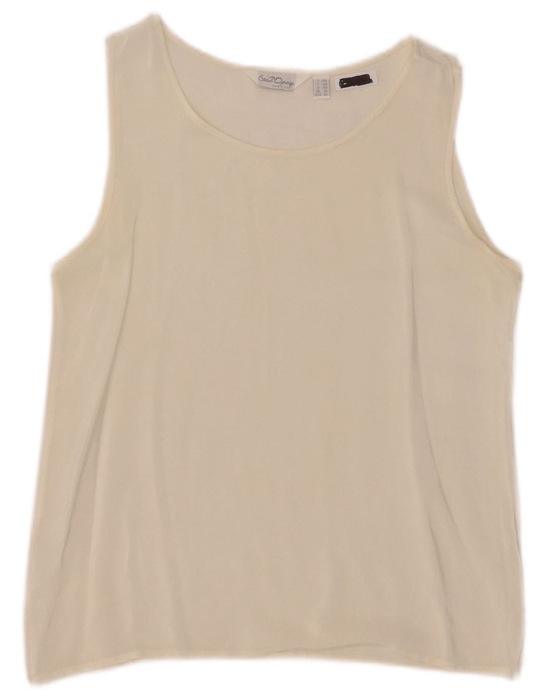 Saint George Womens Sleeveless Blouse Top UK 12 Medium Off White