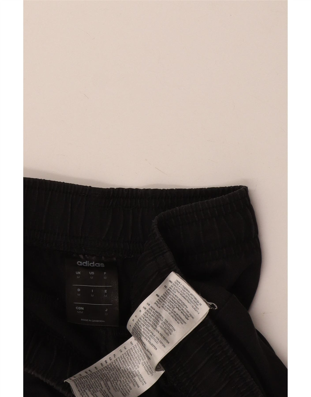 Adidas Mens Tracksuit Trousers Medium Black Cotton