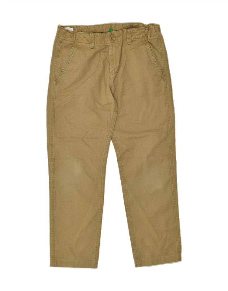 BENETTON Boys Straight Chino Trousers 11-12 Years 2XL W30 L25 Beige Cotton | Vintage Benetton | Thrift | Second-Hand Benetton | Used Clothing | Messina Hembry 