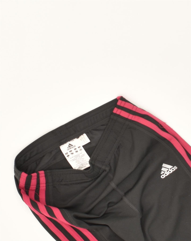 ADIDAS Womens Tracksuit Trousers UK 10 Small Black Polyamide | Vintage Adidas | Thrift | Second-Hand Adidas | Used Clothing | Messina Hembry 