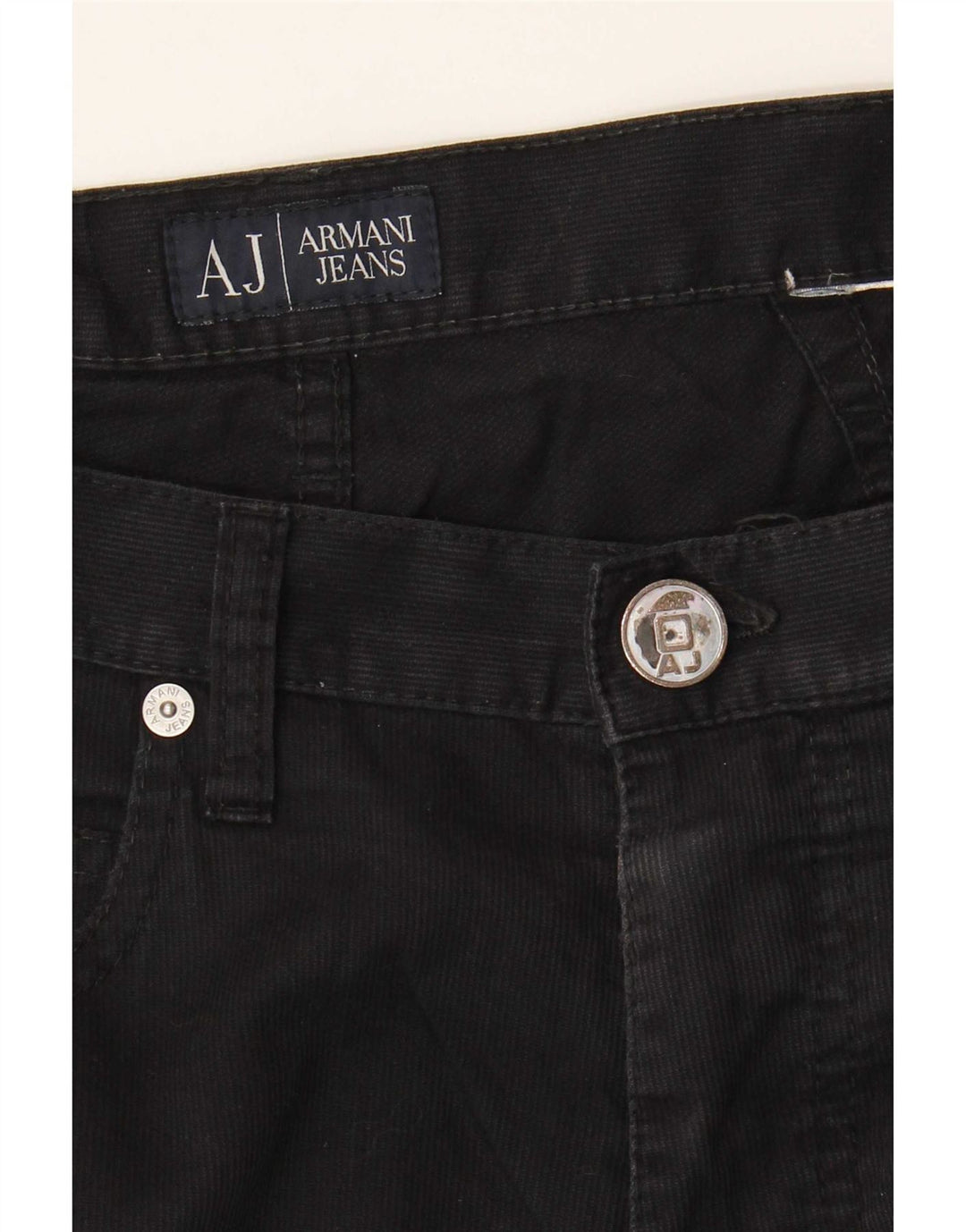 Armani Mens Straight Casual Trousers W32 L28 Black