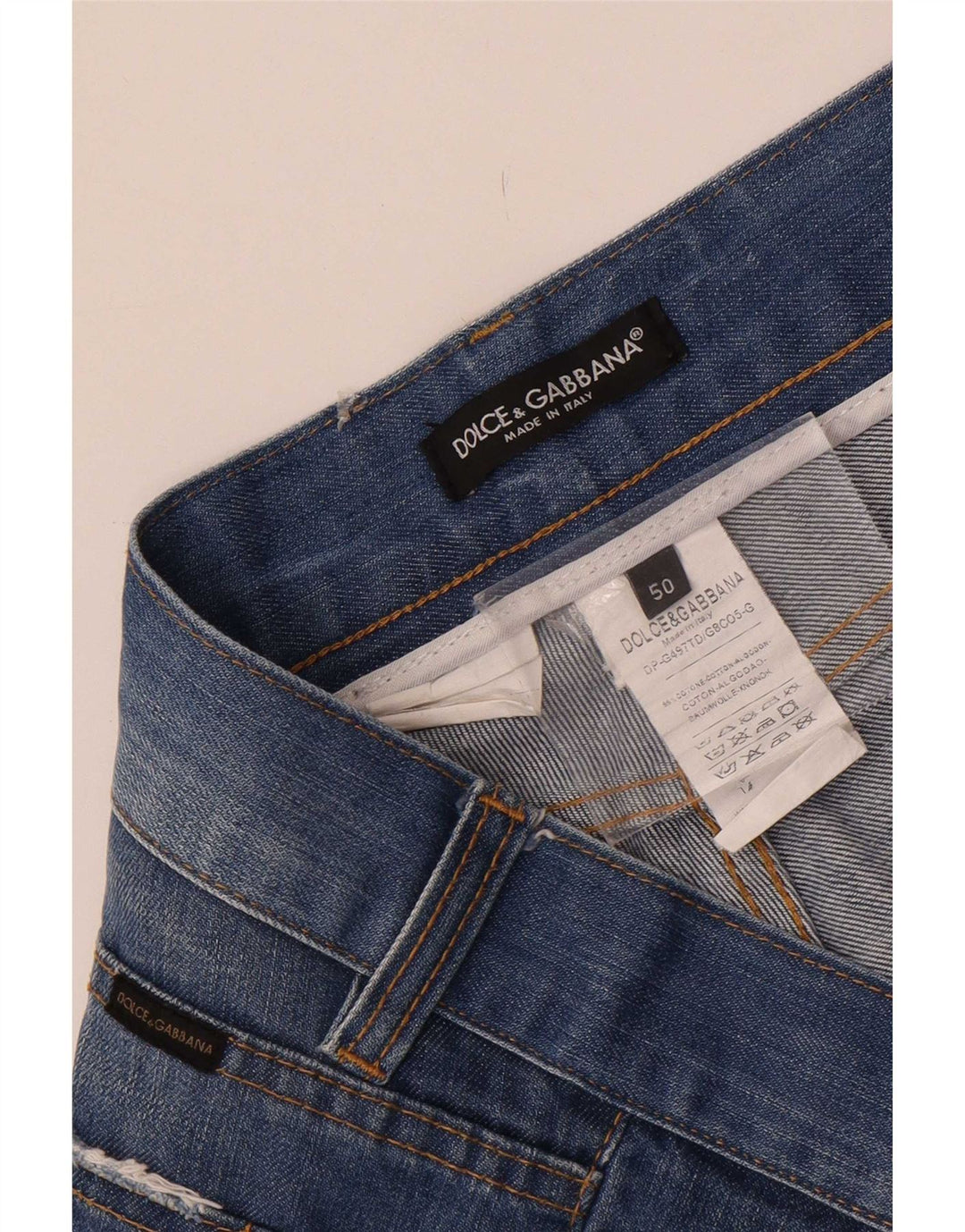 Dolce & Gabbana Mens Distressed Denim Shorts IT 50 Large W36 Blue Cotton