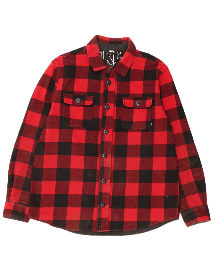 Nike Mens Lumberjack Flannel Shirt XL Red Gingham Wool