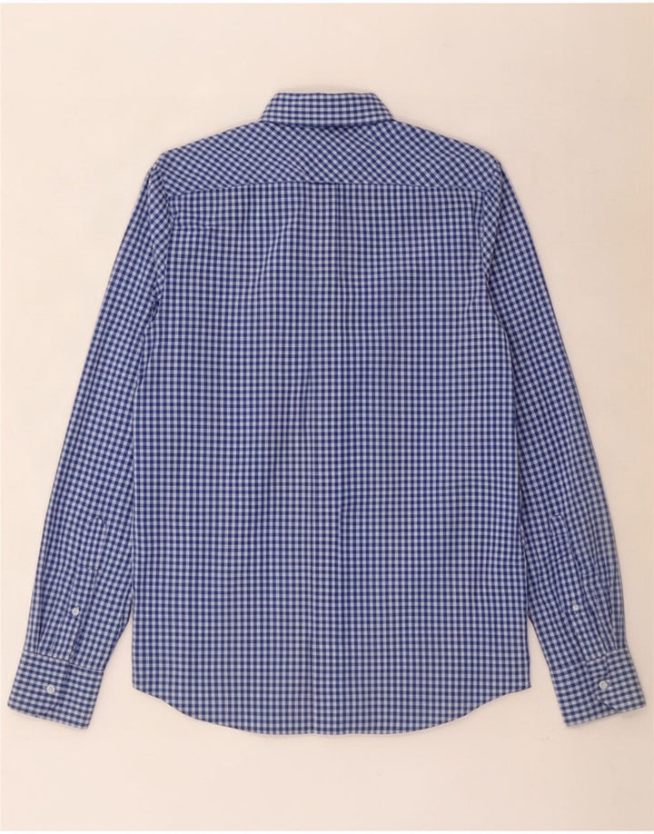 Ben Sherman Mens Shirt Small Blue Gingham Cotton