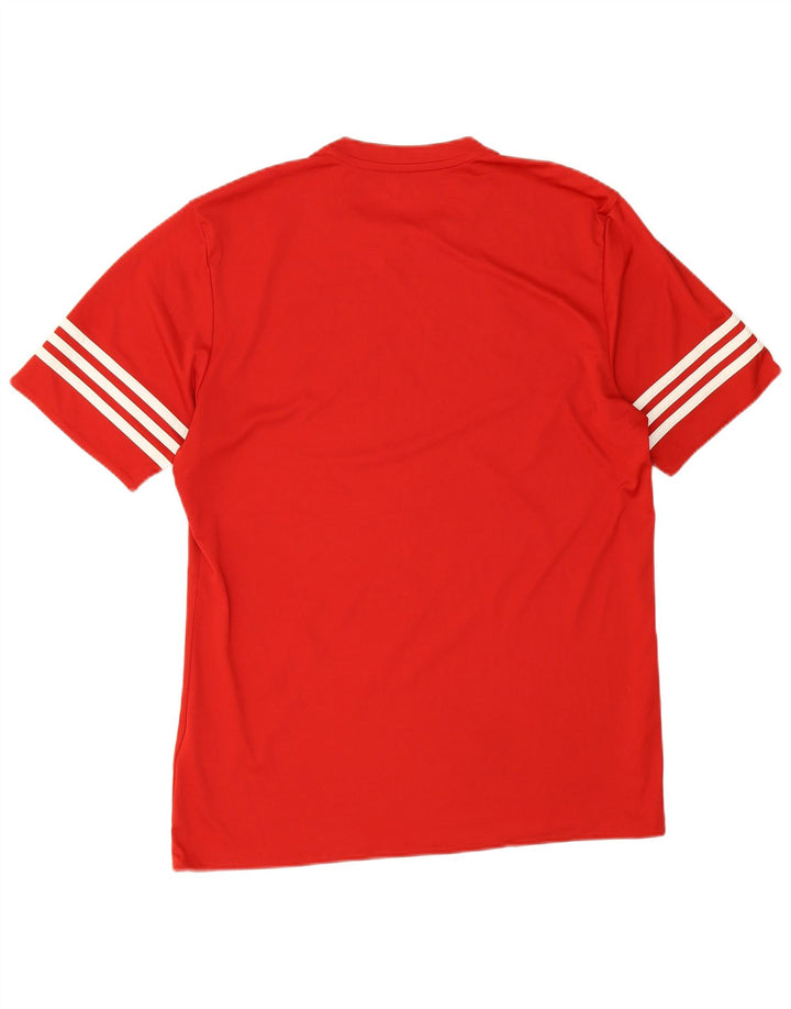 Adidas Mens Climalite T-Shirt Top Large Red Polyester