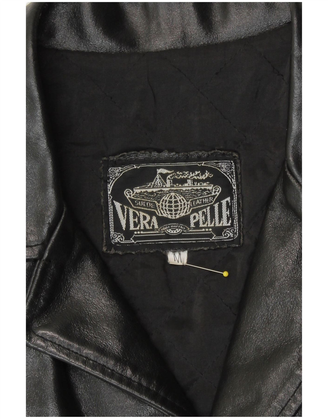 Vintage Mens Leather Jacket UK 38 Medium Black Leather