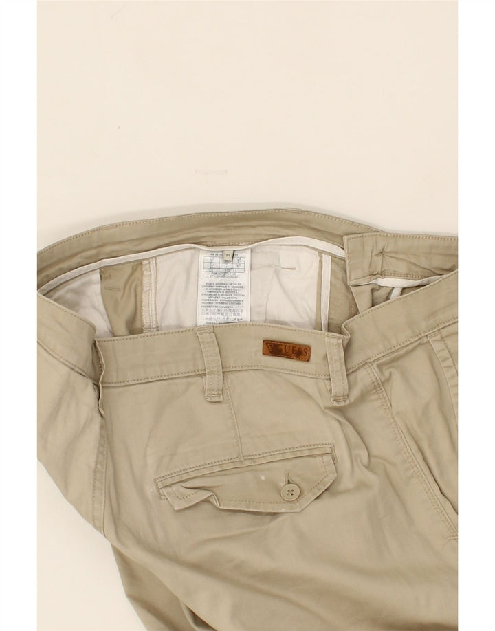 GUESS Mens Slim Chino Trousers W31 L33 Beige Cotton Vintage Guess and Second-Hand Guess from Messina Hembry 