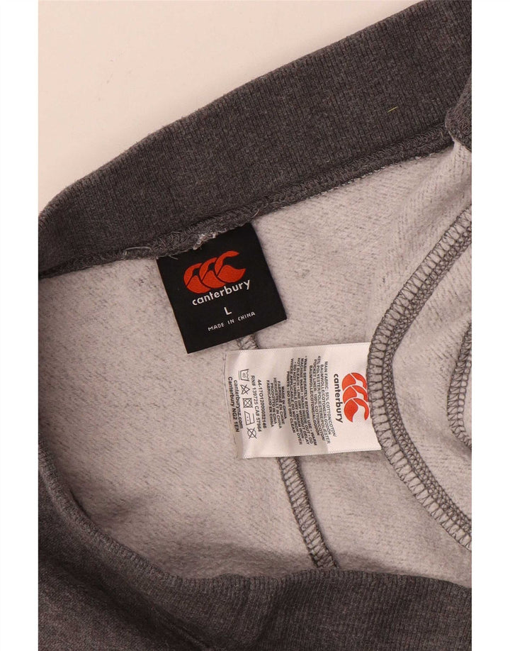 Canterbury Mens Tracksuit Trousers Large Grey Cotton